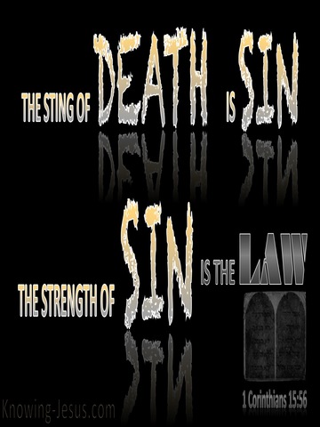 1 Corinthians 15:56 The Sting Of Death Is Sin (black)